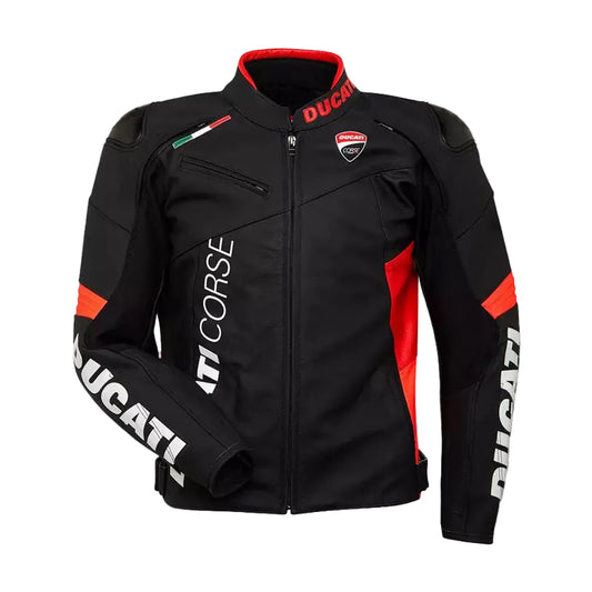 Ducati Corse Racing Leather Biker Jacket