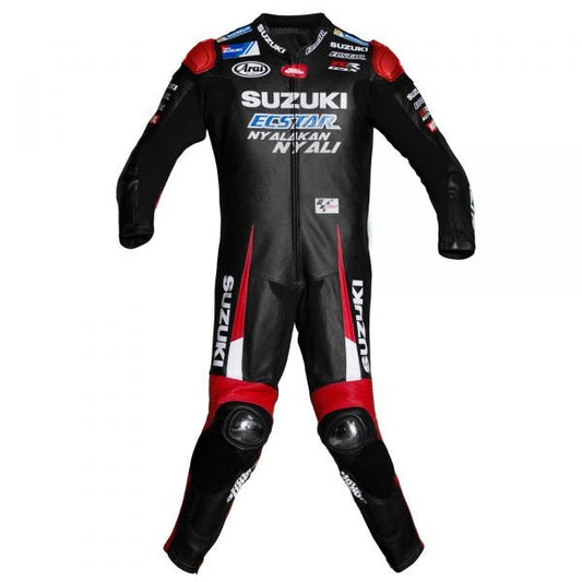 Black Leather Motorcycle Suit GP 2016