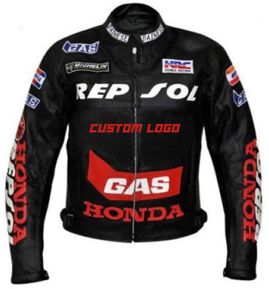Men’s Honda Repsol Gas Motorbike Leather Jacket