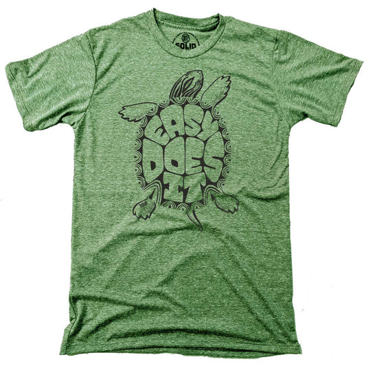Men's Easy Does It Cool Surfer Graphic T-Shirt | Vintage Sea Turtle Tee | Solid Threads