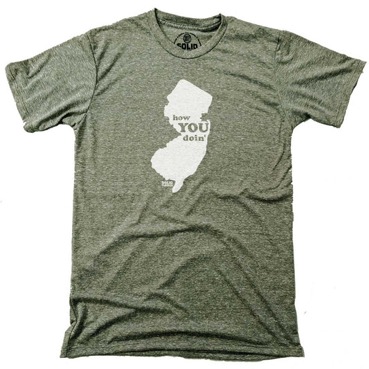 Men's How You Doin' Vintage T-Shirt | Funny New Jersey Graphic Triblend Tee | Solid Threads