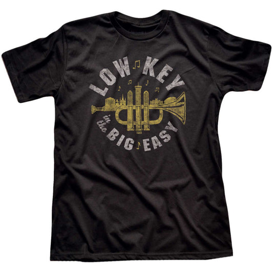 Men's Low Key In The Big Easy Cool Graphic T-Shirt | Vintage New Orleans Jazz Tee | Solid Threads