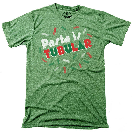 Men's Pasta Is Tubular Vintage Graphic T-Shirt | Funny Italian Food Tee | Solid Threads