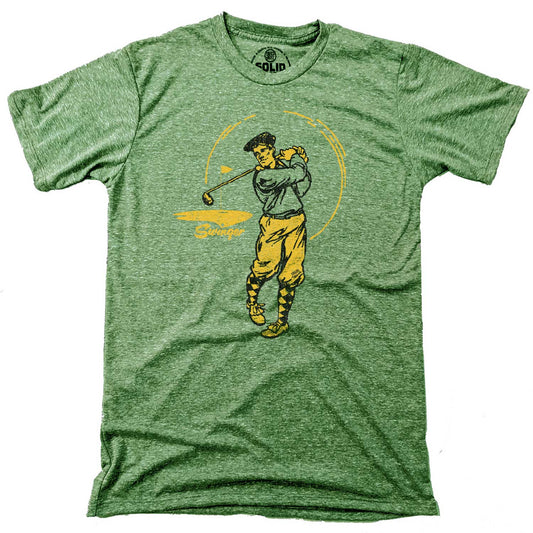 Men's Swinger Vintage Inspired T-shirt | Cool Funny Sports Retro Golfing Graphic Tee | Solid Threads