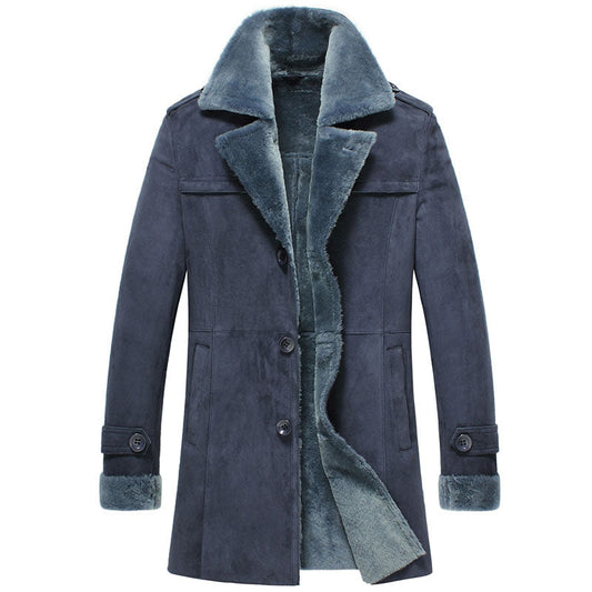 Shearling Lined Sheepskin Leather Coat