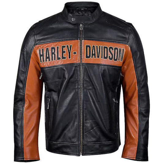 Vintage 1990s Harley Davidson Patchwork Biker Jacket
