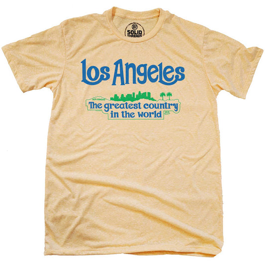 Men's Los Angeles The Greatest Country Retro Graphic T-Shirt | Funny California Tee | Solid Threads