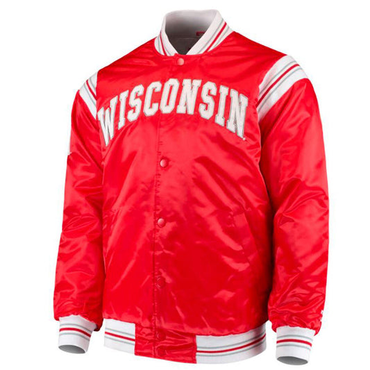 Wisconsin Badgers Starter Red Bomber Jacket