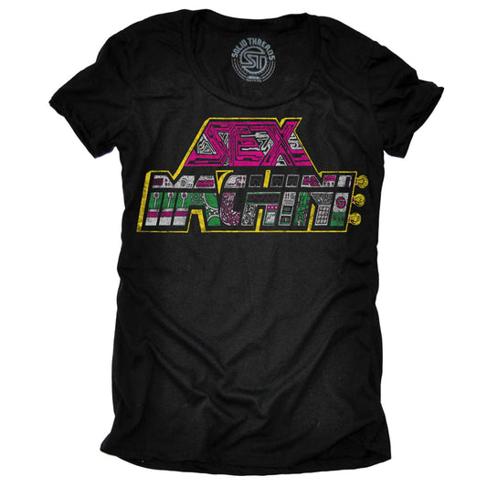 Women's Sex Machine Vintage James Brown Graphic T-Shirt | Funny Raunchy Tee | Solid Threads