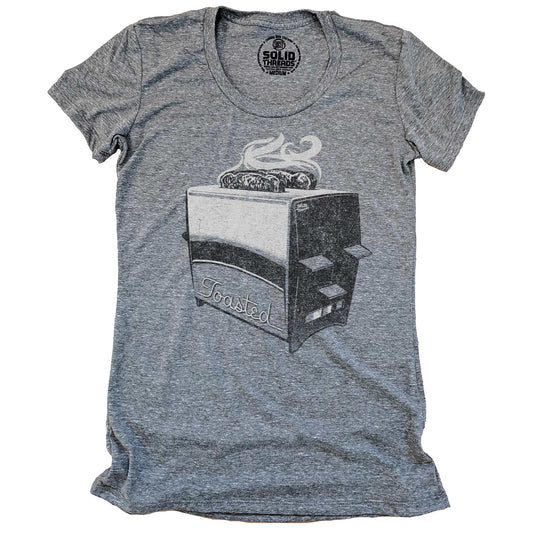 Women's Toasted Vintage Marijuana Graphic T-Shirt | Funny Stoner Tee | Solid Threads