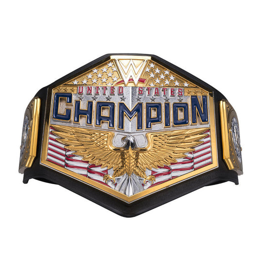 WWE United States Championship belt with gold eagle and American flag design by Shops Gear Hikes