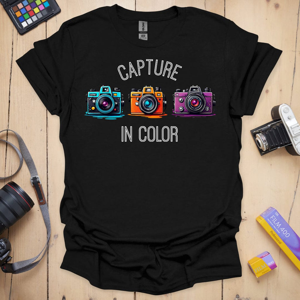 T-Shirt With Colorful Photography-Inspired Design