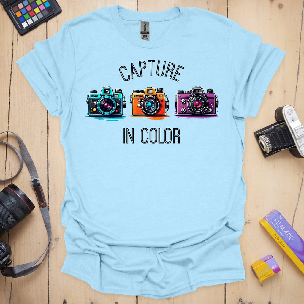 T-Shirt With Colorful Photography-Inspired Design