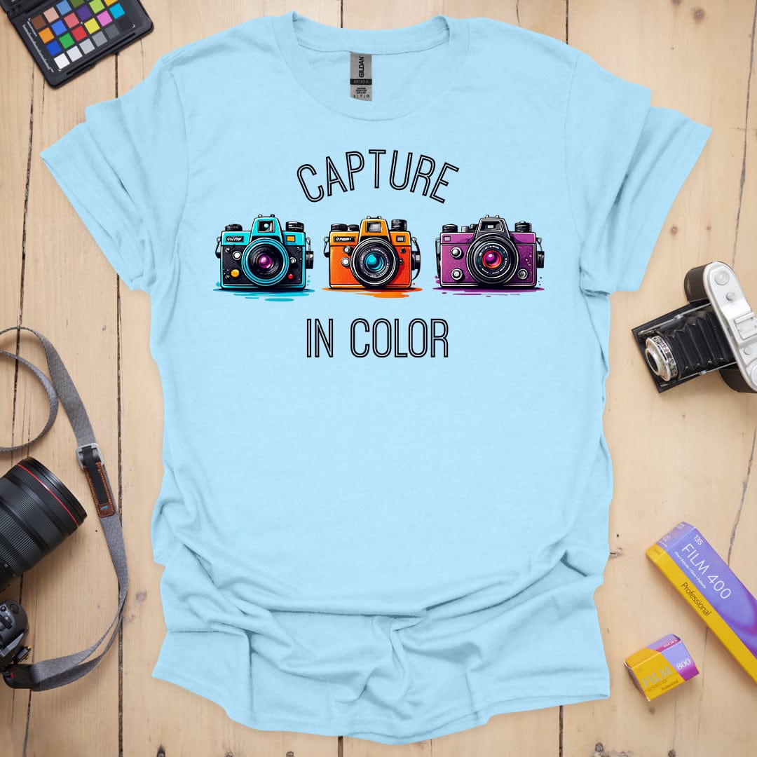 T-Shirt With Colorful Photography-Inspired Design
