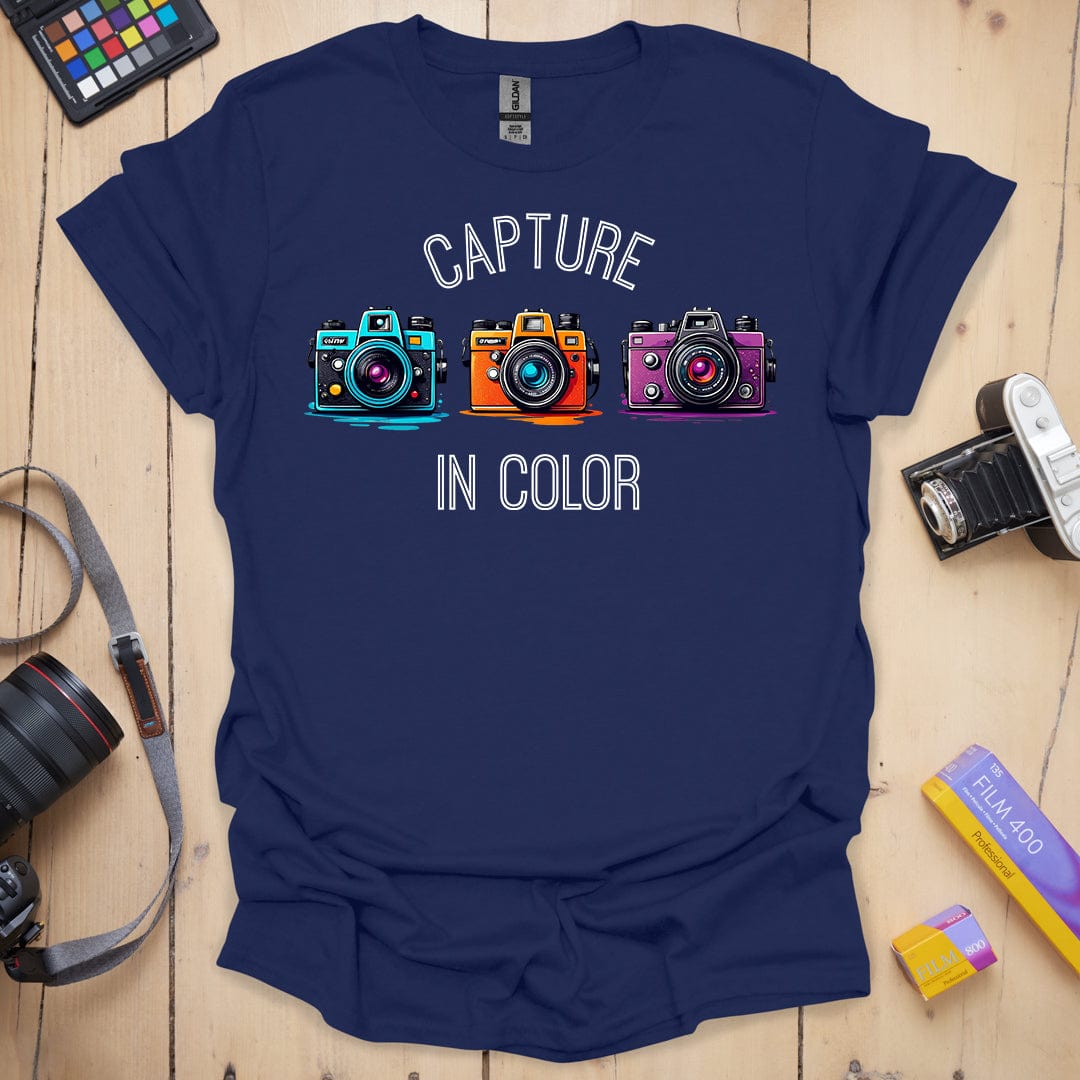 T-Shirt With Colorful Photography-Inspired Design