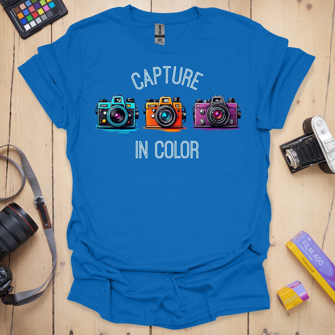 T-Shirt With Colorful Photography-Inspired Design