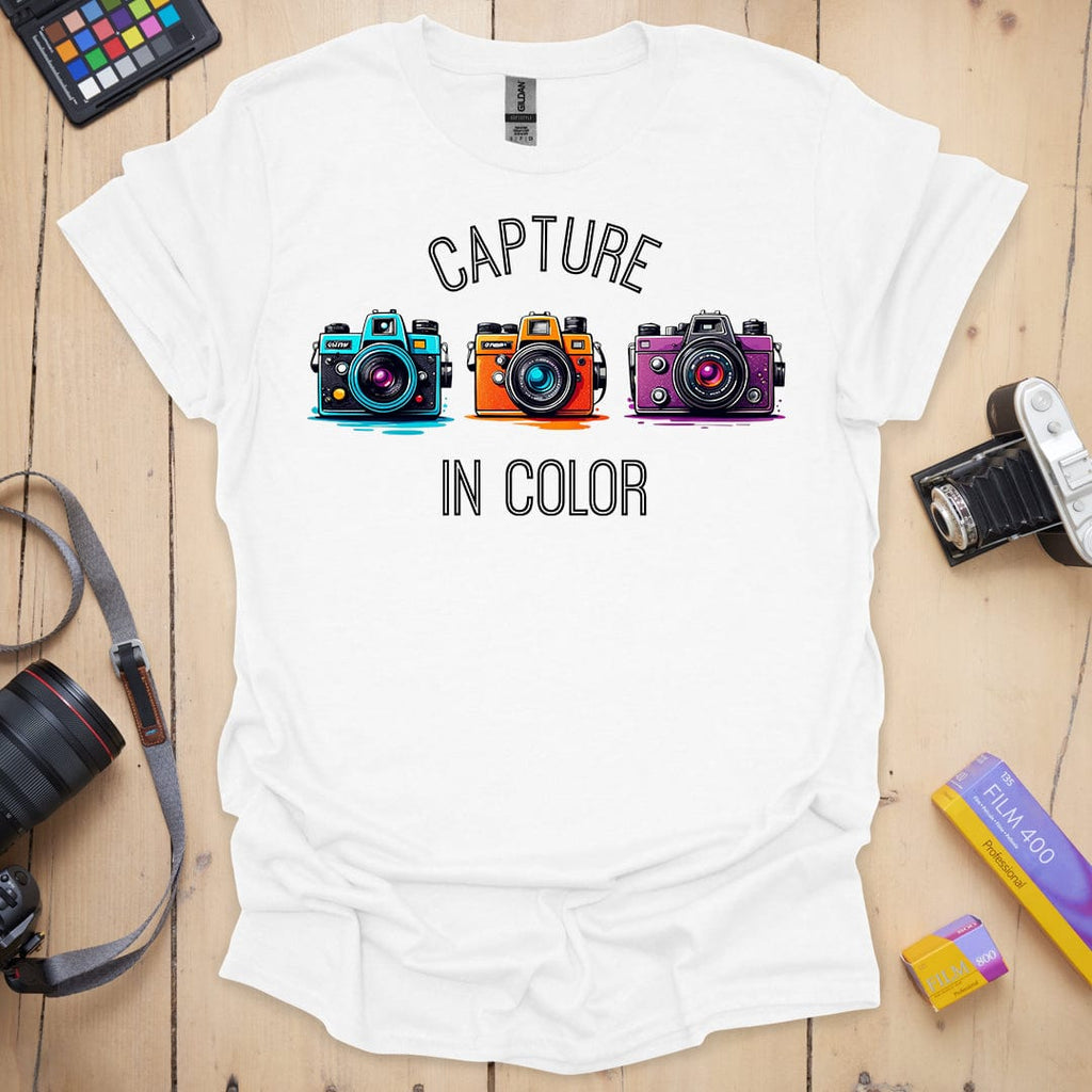 T-Shirt With Colorful Photography-Inspired Design