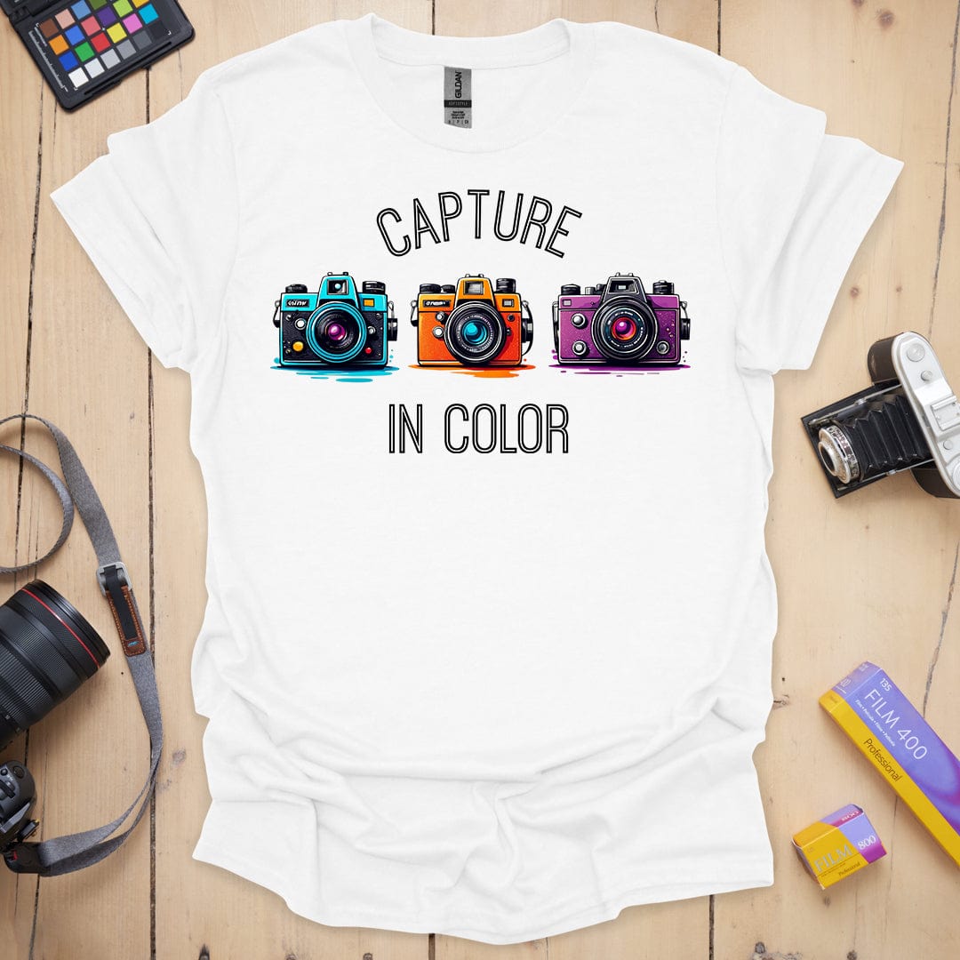 T-Shirt With Colorful Photography-Inspired Design
