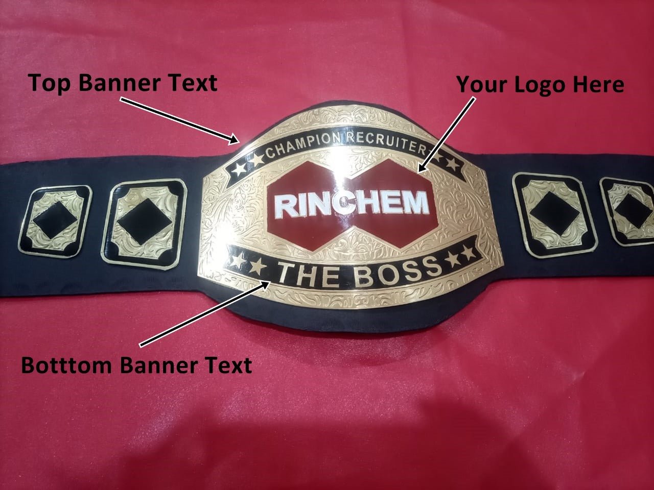Custom Name and Rinchem Logo For Firm Wrestling Championship Belt - Customize Wrestling Belts Wrestling Customize Beltposhleathers - 14b7Black2mm BrassCustom Name and Rinchem Logo For Firm Wrestling Championship Belt - Customize Wrestling BeltsWrestling Customize Beltposhleathers - 14b7