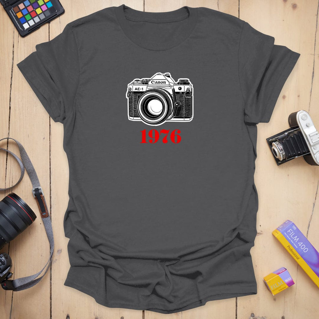 T-Shirt With 1976 Canon AE-1 Vintage Camera Graphic