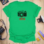 T-Shirt With 1976 Canon AE-1 Vintage Camera Graphic