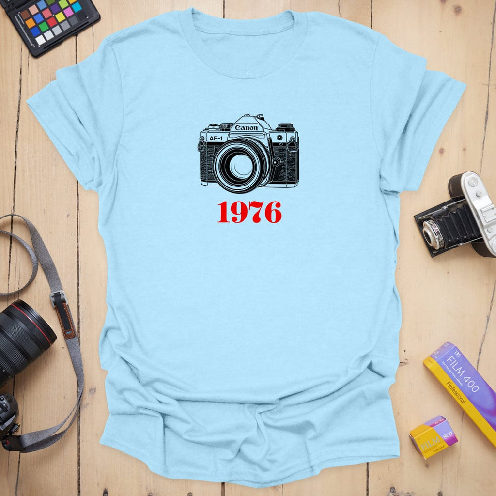 T-Shirt With 1976 Canon AE-1 Vintage Camera Graphic