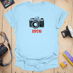 T-Shirt With 1976 Canon AE-1 Vintage Camera Graphic