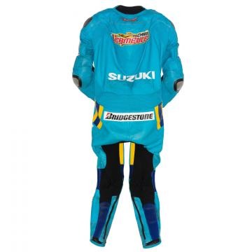 Blue Leather Suit Chris Vermeulen Suzuki MotoGP 2007