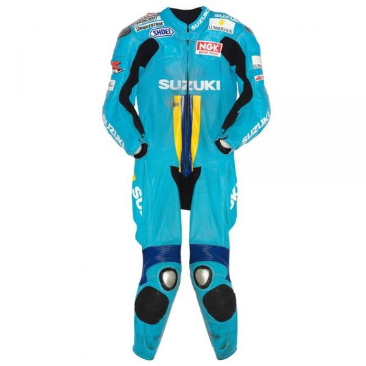 Blue Leather Suit Chris Vermeulen Suzuki MotoGP 2007
