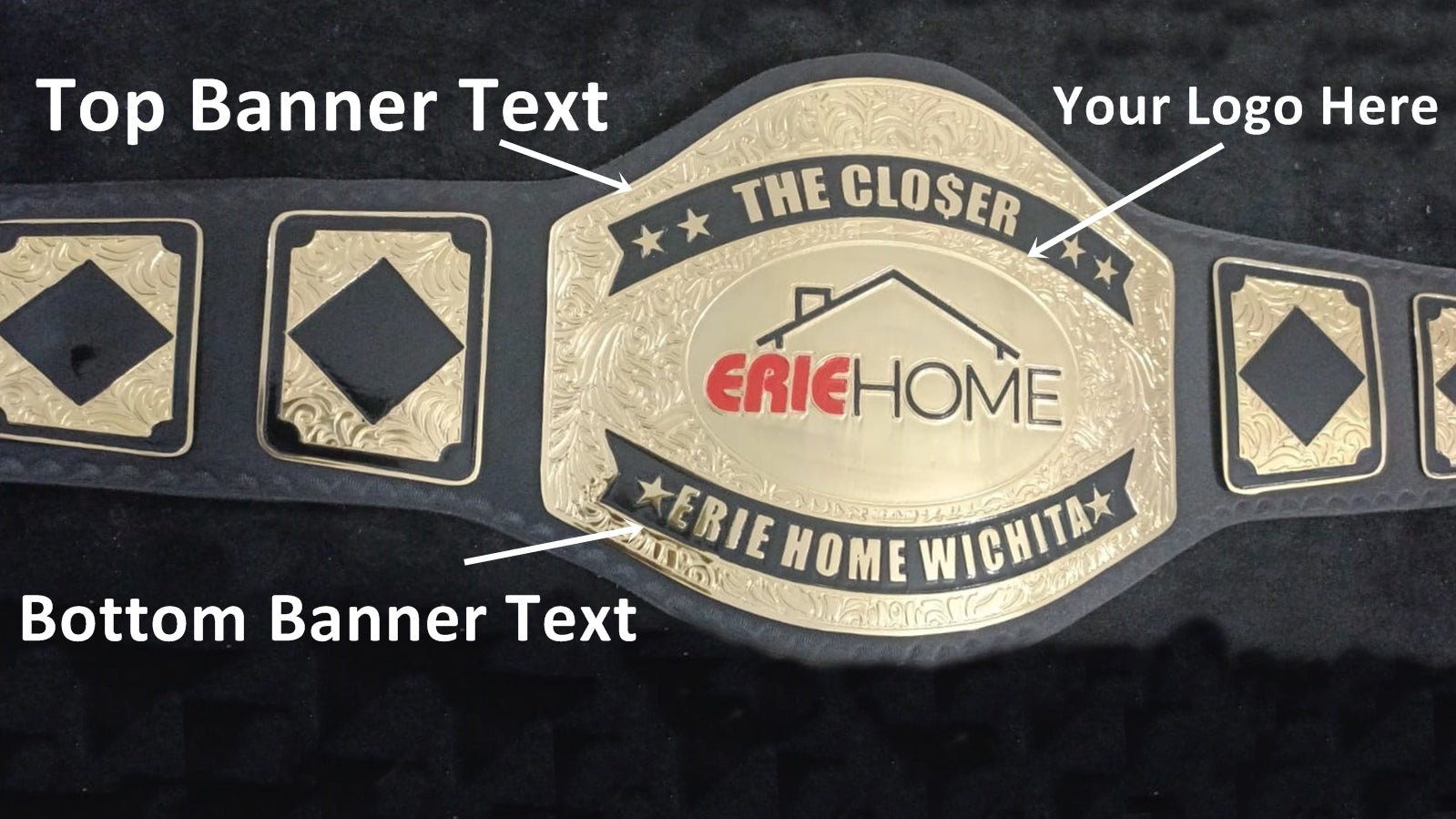 Custom Name and Erie Home Logo Wrestling Championship Belt - Customize Wrestling Belts Wrestling Customize Beltposhleathers - 14b7Black2mm BrassCustom Name and Erie Home Logo Wrestling Championship Belt - Customize Wrestling BeltsWrestling Customize Beltposhleathers - 14b7