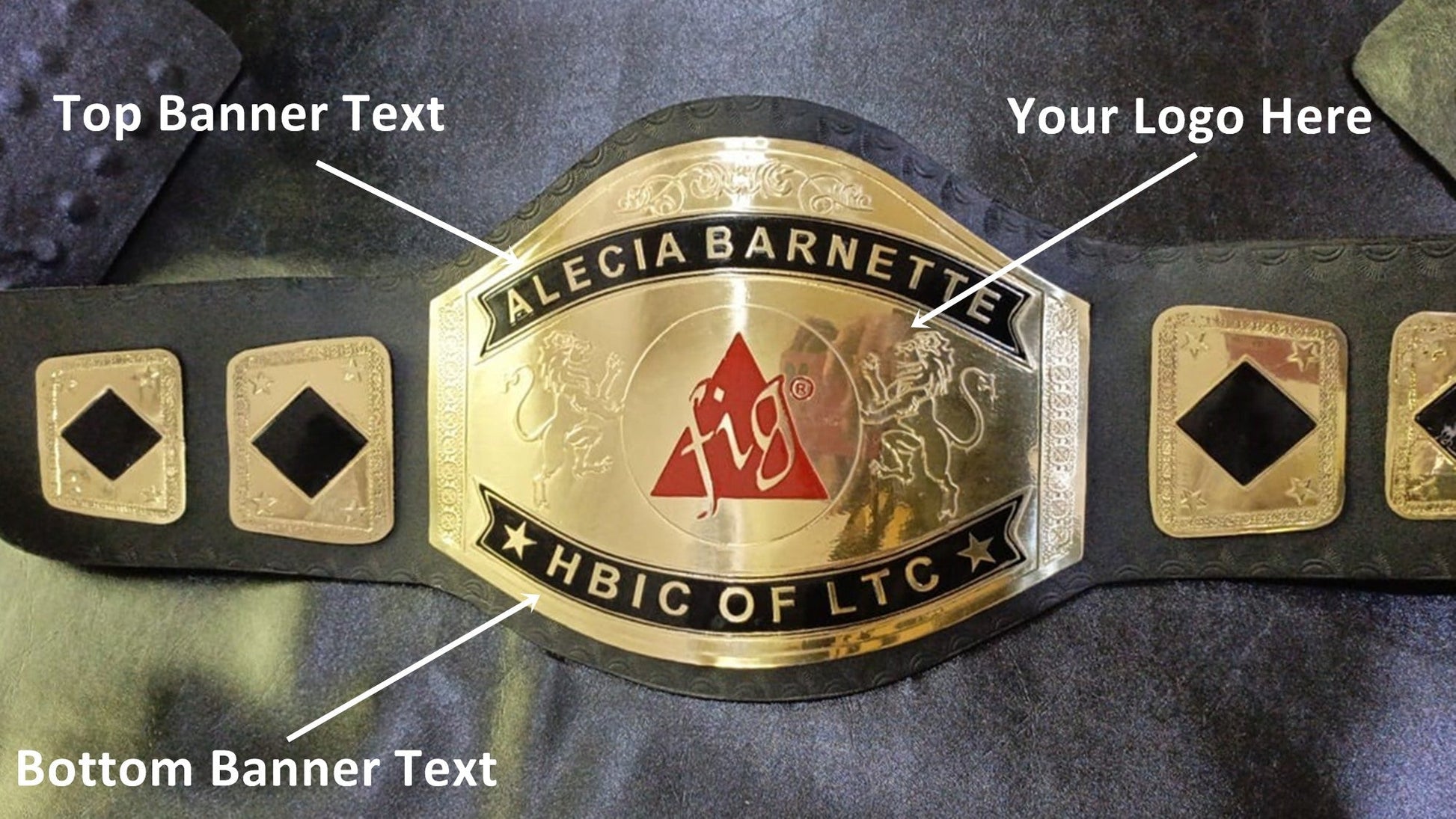 Custom Name and Fig Triangle Logo Wrestling Championship Belt - Customize Wrestling Belts Wrestling Customize Beltposhleathers - 14b7Black2mm BrassCustom Name and Fig Triangle Logo Wrestling Championship Belt - Customize Wrestling BeltsWrestling Customize Beltposhleathers - 14b7
