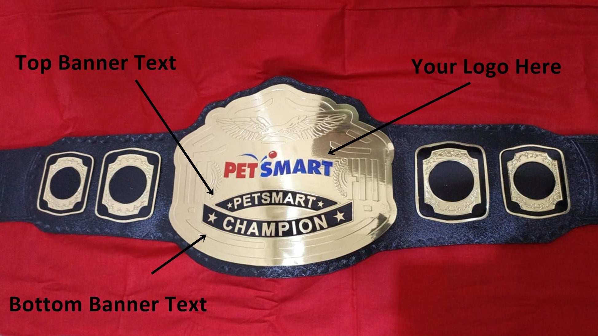 Custom Name and Pet Smart Logo Wrestling Championship Belt - Customize Wrestling Belts Wrestling Customize Beltposhleathers - 14b7Black2mm BrassCustom Name and Pet Smart Logo Wrestling Championship Belt - Customize Wrestling BeltsWrestling Customize Beltposhleathers - 14b7