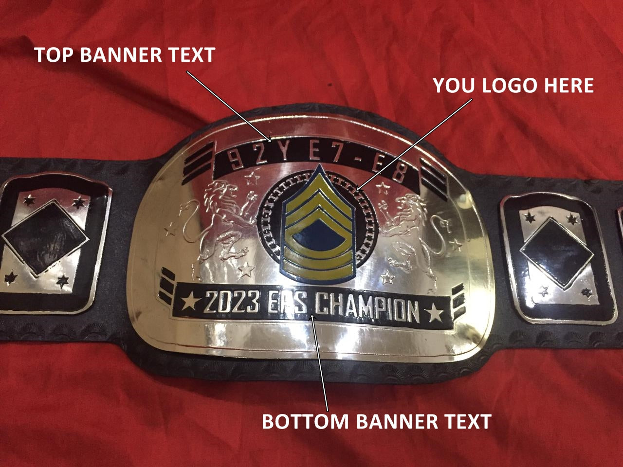 Custom Name and Candle Logo Wrestling Championship Belt - Customize Wrestling Belts