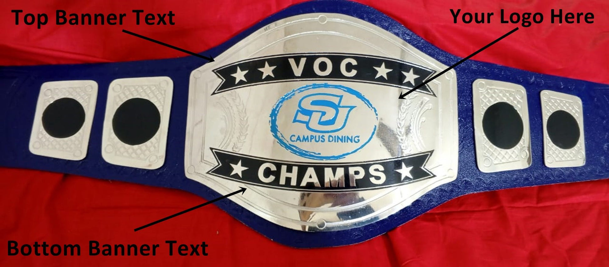 Custom Name and SU Campus Dining Logo Wrestling Championship Belt - Customize Wrestling Belts Wrestling Customize Beltposhleathers - 14b7Black2mm BrassCustom Name and SU Campus Dining Logo Wrestling Championship Belt - Customize Wrestling BeltsWrestling Customize Beltposhleathers - 14b7