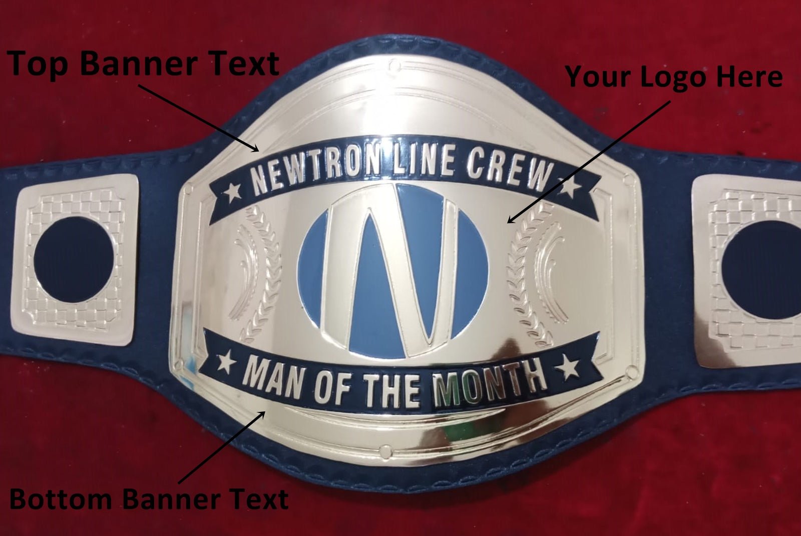 Custom Name and Newtron Line Crew Logo Wrestling Championship Belt - Customize Wrestling Belts Wrestling Customize Beltposhleathers - 14b7Black2mm BrassCustom Name and Newtron Line Crew Logo Wrestling Championship Belt - Customize Wrestling BeltsWrestling Customize Beltposhleathers - 14b7