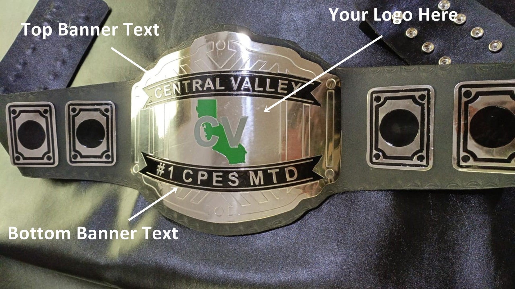Custom Name And Central Valley Map Logo Wrestling Championship Belt - Customize Wrestling Belts Wrestling Customize Beltposhleathers - 14b7Black2mm BrassCustom Name and CV Map Logo Wrestling Championship Belt - Customize Wrestling BeltsWrestling Customize Beltposhleathers - 14b7