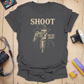 T-Shirt With Noir Skeleton Photographer Graphic