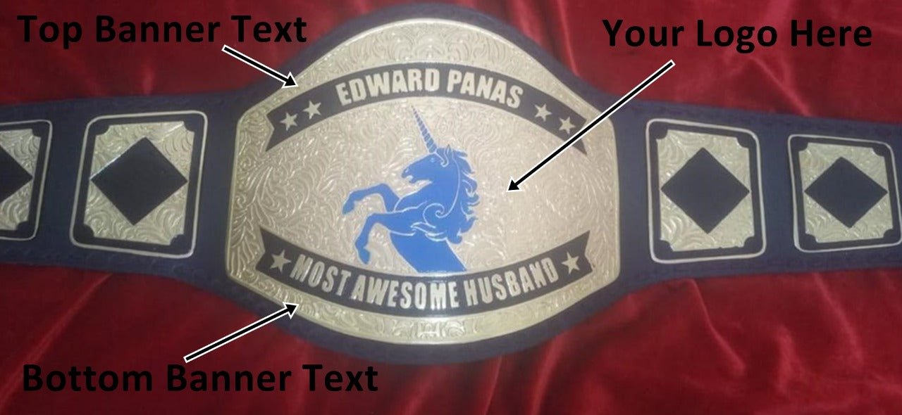 Custom Name and Horse Logo Wrestling Championship Belt - Customize Wrestling Belts Wrestling Customize Beltposhleathers - 14b7Black2mm BrassDesign 5Custom Name and Horse Logo Wrestling Championship Belt - Customize Wrestling BeltsWrestling Customize Beltposhleathers - 14b7