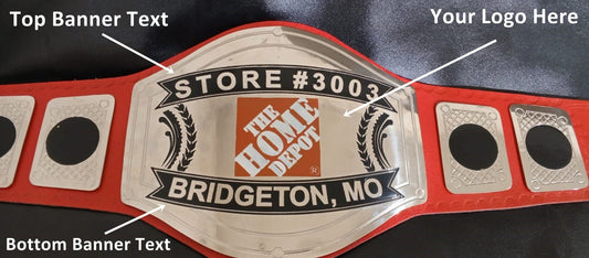 Custom Name and The Home Depot Logo Wrestling Championship Belt