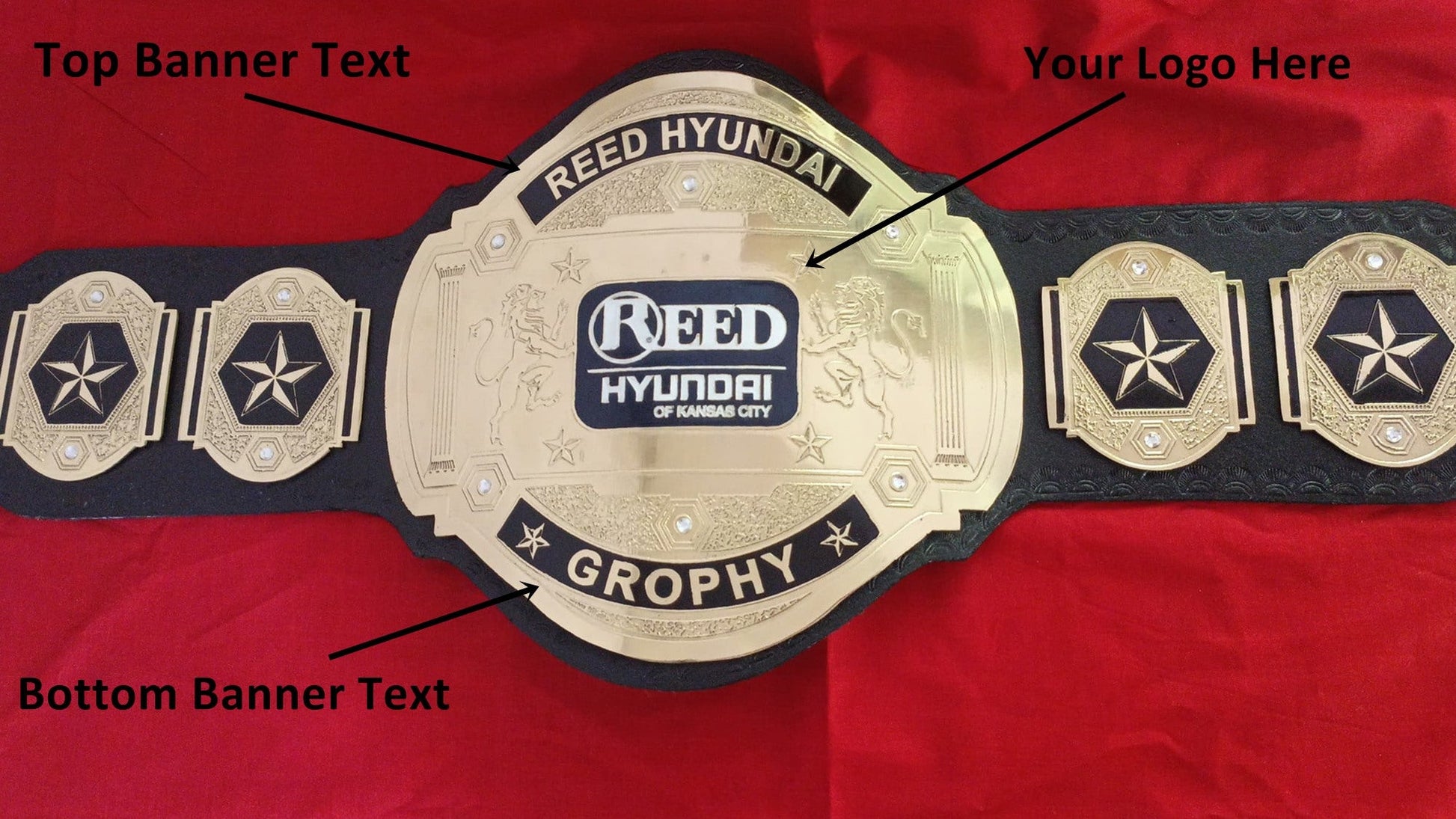 Custom Name and Reed Hyundai Logo Wrestling Championship Belt - Customize Wrestling Belts Wrestling Customize Beltposhleathers - 14b7Black2mm BrassCustom Name and Reed Hyundai Logo Wrestling Championship Belt - Customize Wrestling BeltsWrestling Customize Beltposhleathers - 14b7