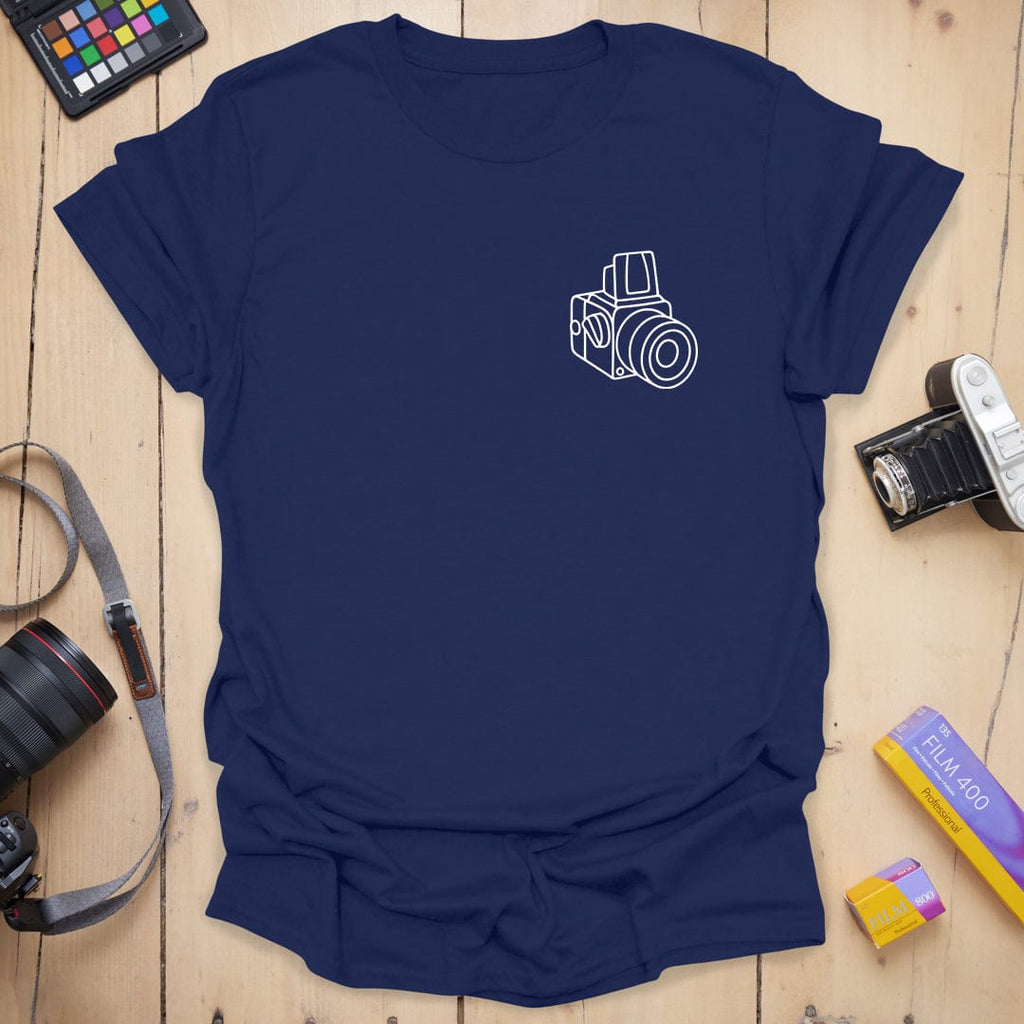 T-Shirt With 503CW Badge Camera Line Art
