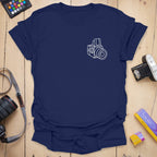 T-Shirt With 503CW Badge Camera Line Art