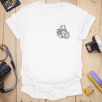 T-Shirt With 503CW Badge Camera Line Art