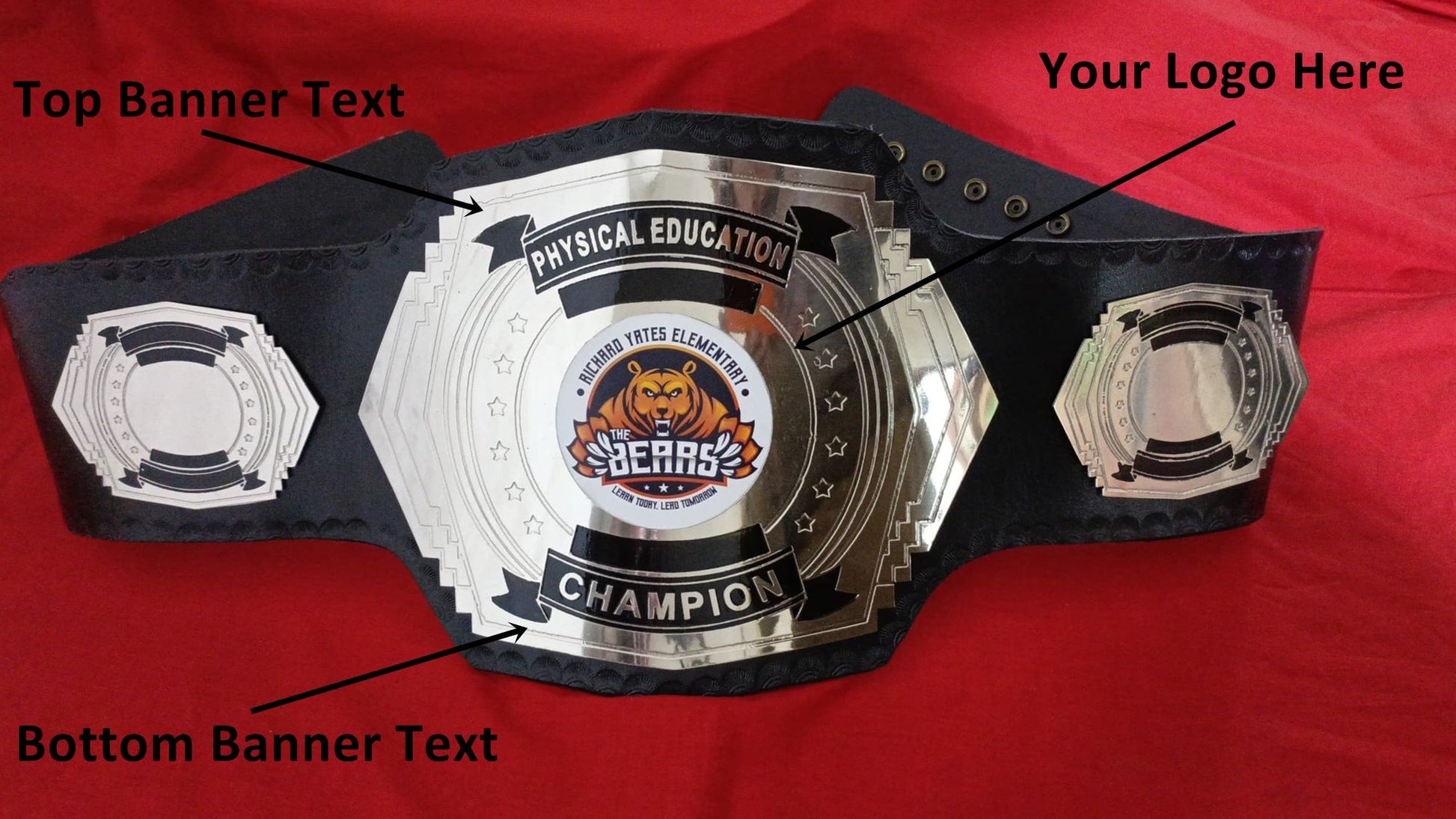 Custom Bear Logo Wrestling Championship Belt - Customize Wrestling Belts Wrestling Customize BeltCustomize Wrestling BeltsBlack2mm BrassCustom Name and Bear Logo Wrestling Championship Belt - Customize Wrestling BeltsWrestling Customize BeltCustomize Wrestling Belts