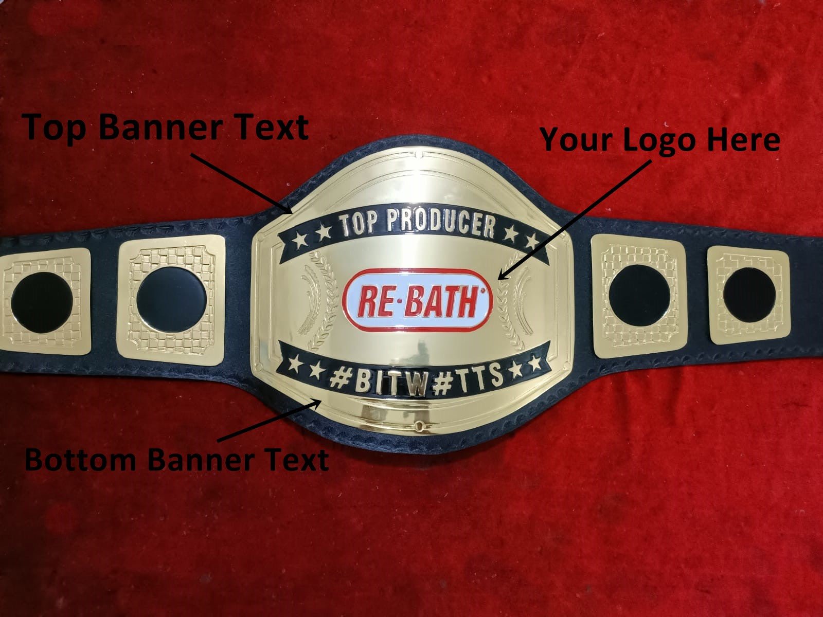 Custom Name and RE BATH Logo Wrestling Championship Belt - Customize Wrestling Belts Wrestling Customize BeltCustomize Wrestling BeltsBlack2mm BrassDesign 5Custom Name and RE BATH Logo Wrestling Championship Belt - Customize Wrestling BeltsWrestling Customize BeltCustomize Wrestling Belts