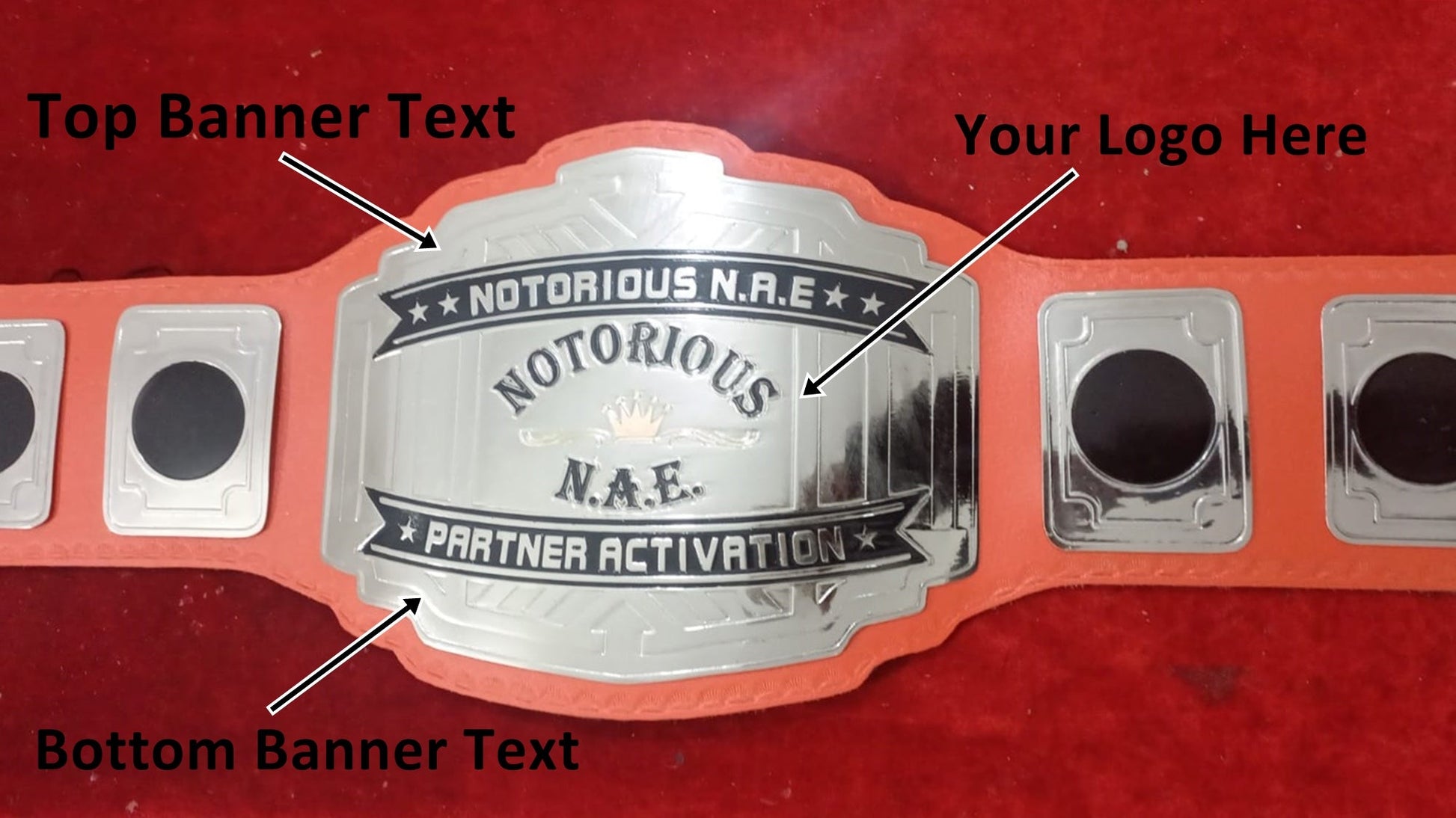 Custom Name and Golden Crown Logo Championship Belt - Customize Wrestling Belts Wrestling Customize Beltposhleathers - 14b7Black2mm BrassCustom Name and Golden Crown Logo Championship Belt - Customize Wrestling BeltsWrestling Customize Beltposhleathers - 14b7