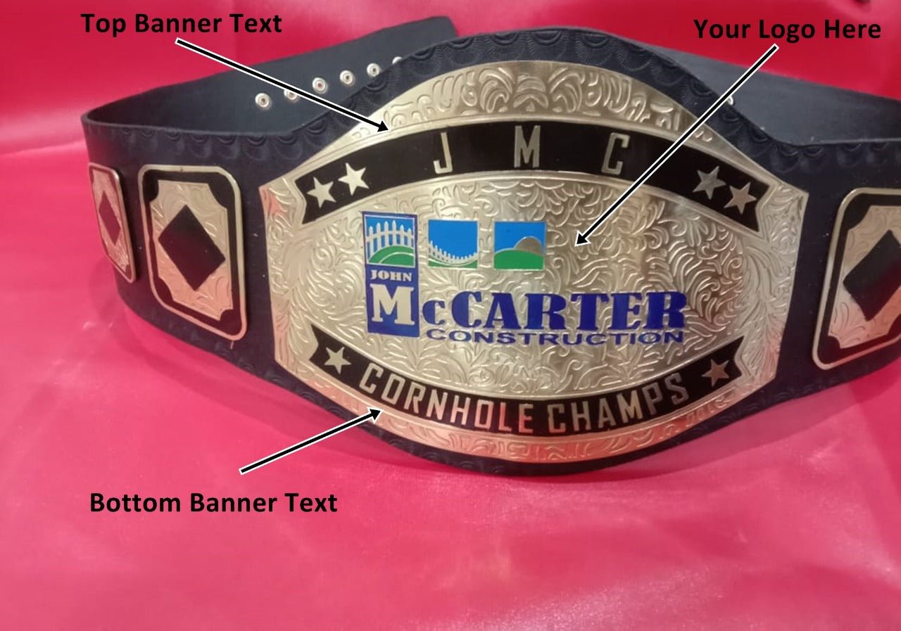 Custom Name and John McCarter Logo Firm Wrestling Championship Belt - Customize Wrestling Belts Wrestling Customize Beltposhleathers - 14b7Black2mm BrassCustom Name and John McCarter Logo Firm Wrestling Championship Belt - Customize Wrestling BeltsWrestling Customize Beltposhleathers - 14b7
