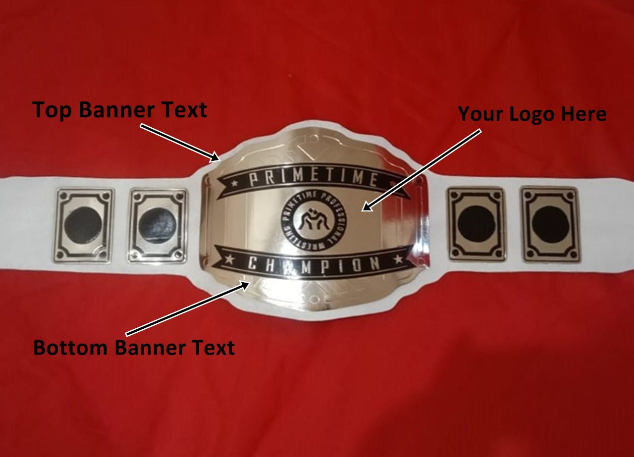 Custom Name and Primetime Logo Wrestling Championship Belt - Customize Wrestling Belts