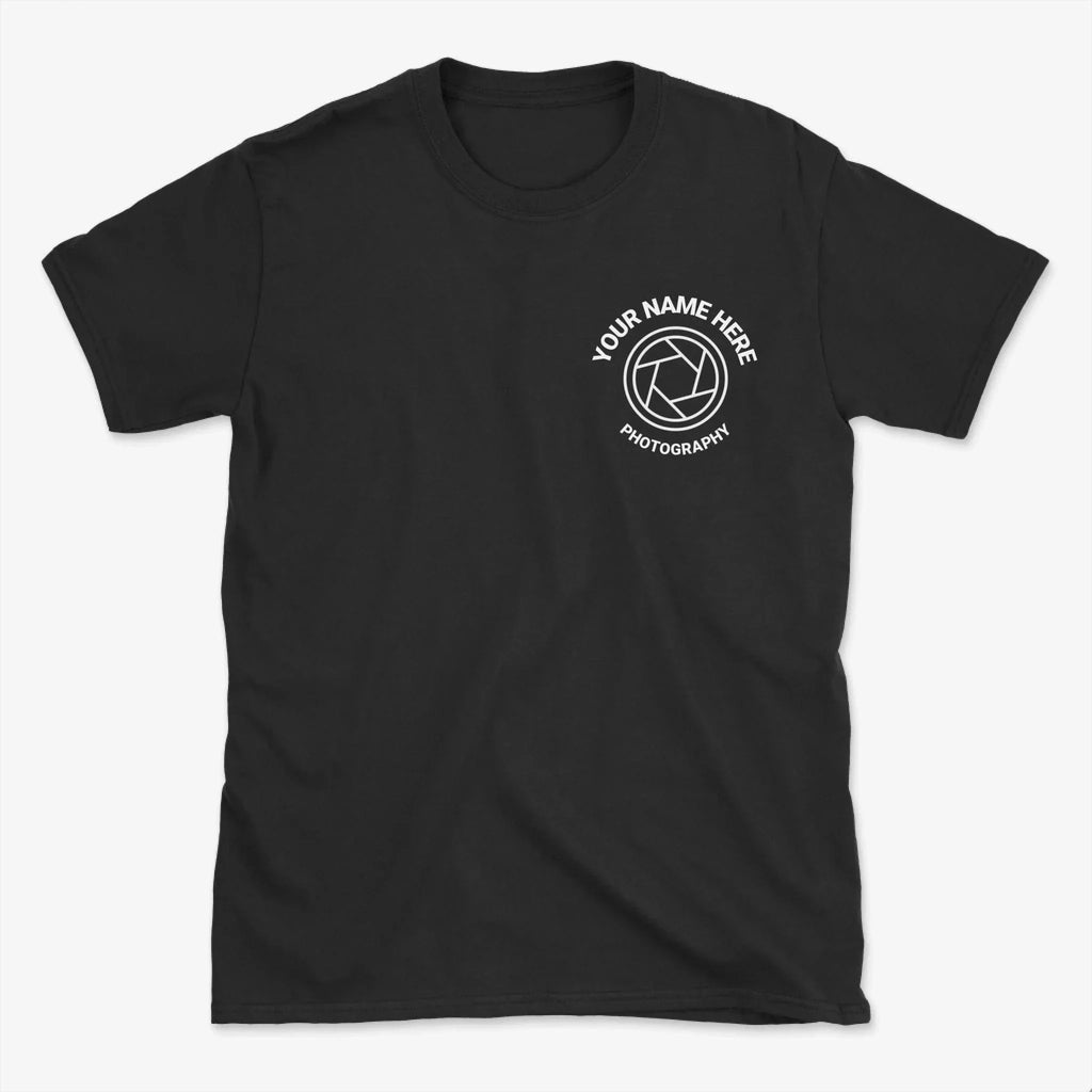 Custom Photography T-Shirt With Simple Aperture Logo