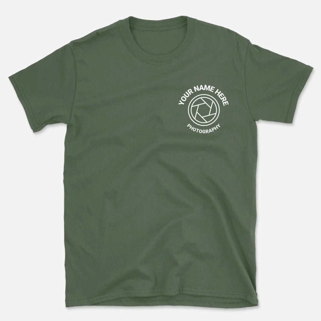 Custom Photography T-Shirt With Simple Aperture Logo